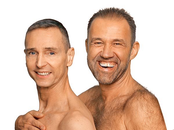 Masseur Armin Heining und Frederik